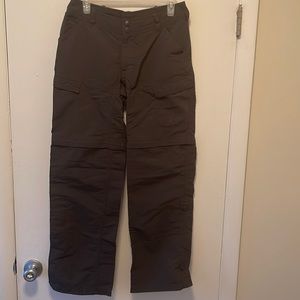The North Face cargo adjusted pants. That can be worn 3 different ways.
